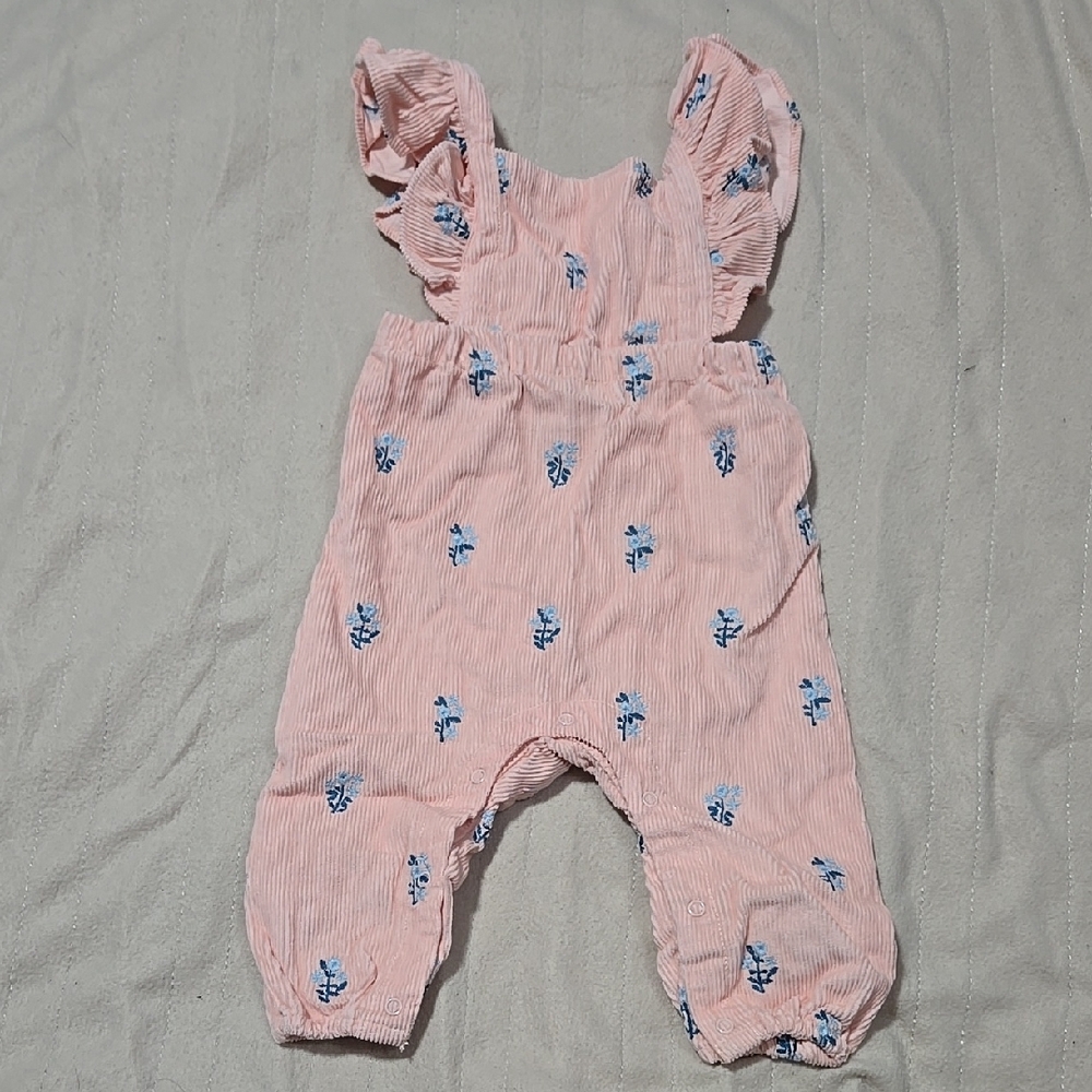 EGG New York Pink Ruffled Kids Bottoms with Blue Leaf Print